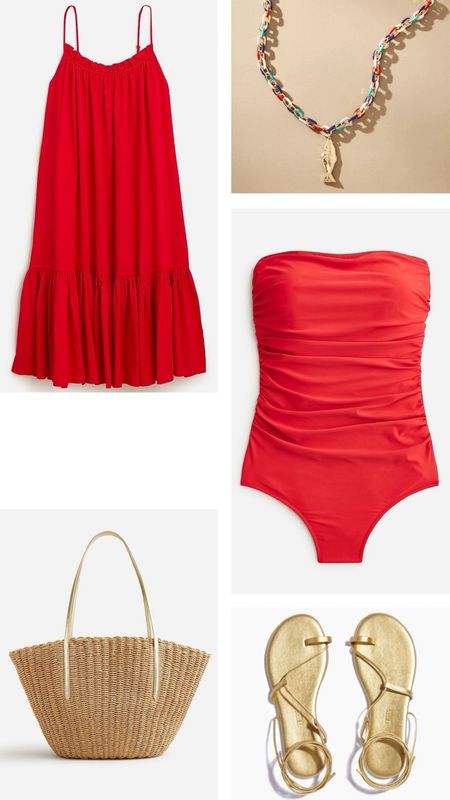 Radiant in red 

#LTKswim #LTKsalealert #LTKSeasonal