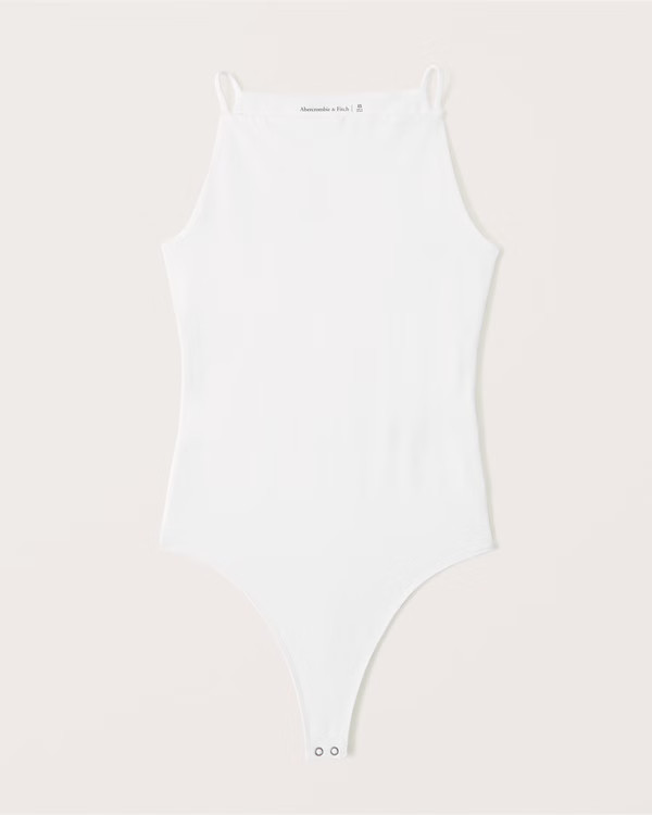 Cotton Seamless Fabric Boatneck Bodysuit | Abercrombie & Fitch (US)
