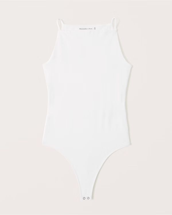 Cotton Seamless Fabric Boatneck Bodysuit | Abercrombie & Fitch (US)