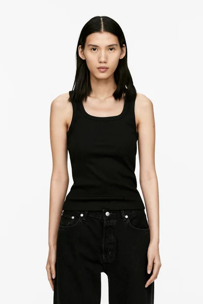Ribbed Tank Top – Black – Women – ARKET GB | Arket UK