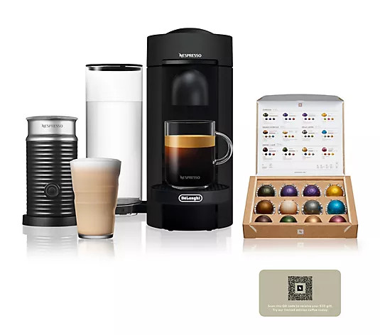 Nespresso Vertuo Plus Coffee/Espresso Maker w Frother and Voucher | QVC