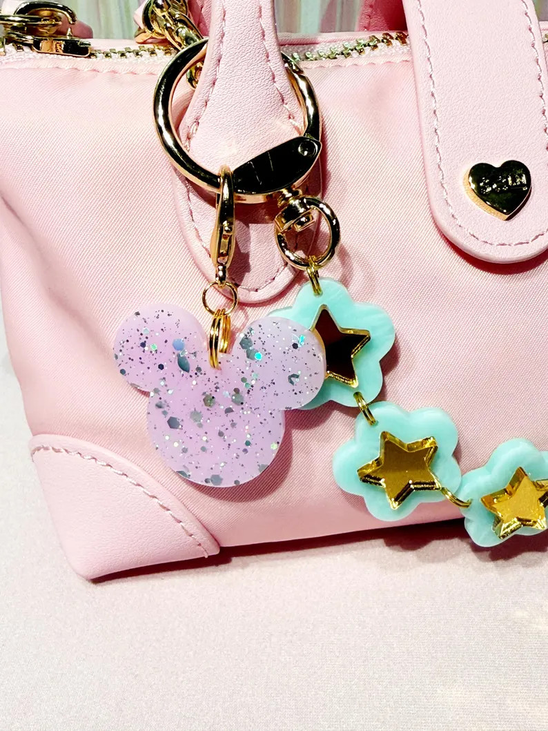 Mini Lavender Holographic Mickey Charm, Stoney Clover Lane Bag Charm, Disney Adult Gift - Etsy | Etsy (US)