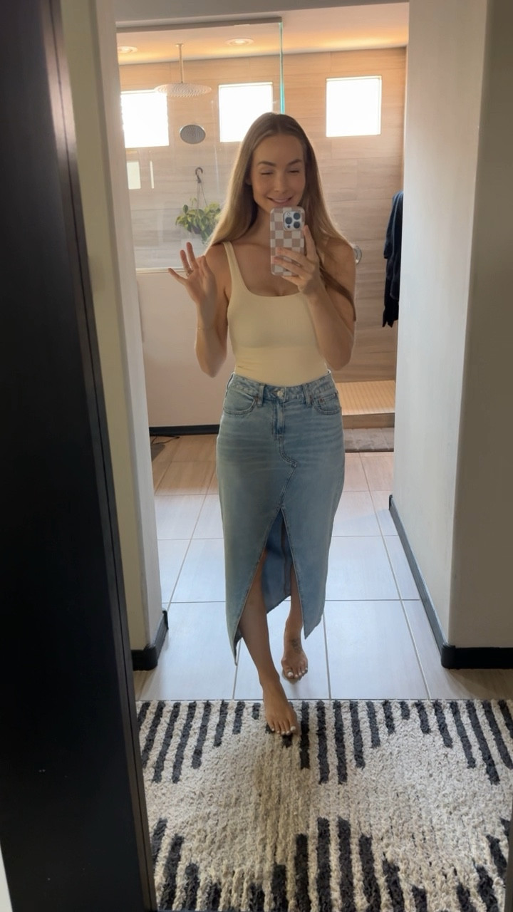 Denim skirt on sale at AE! 

#LTKStyleTip #LTKSaleAlert #LTKBacktoSchool