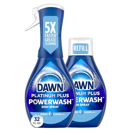 Dawn Powerwash Spray Starter Kit, Platinum Dish Soap, Fresh Scent, 1 Starter Kit + 1 Dawn Powerwash Refill, 16 Fl Oz (Pack of 2) | Amazon (US)