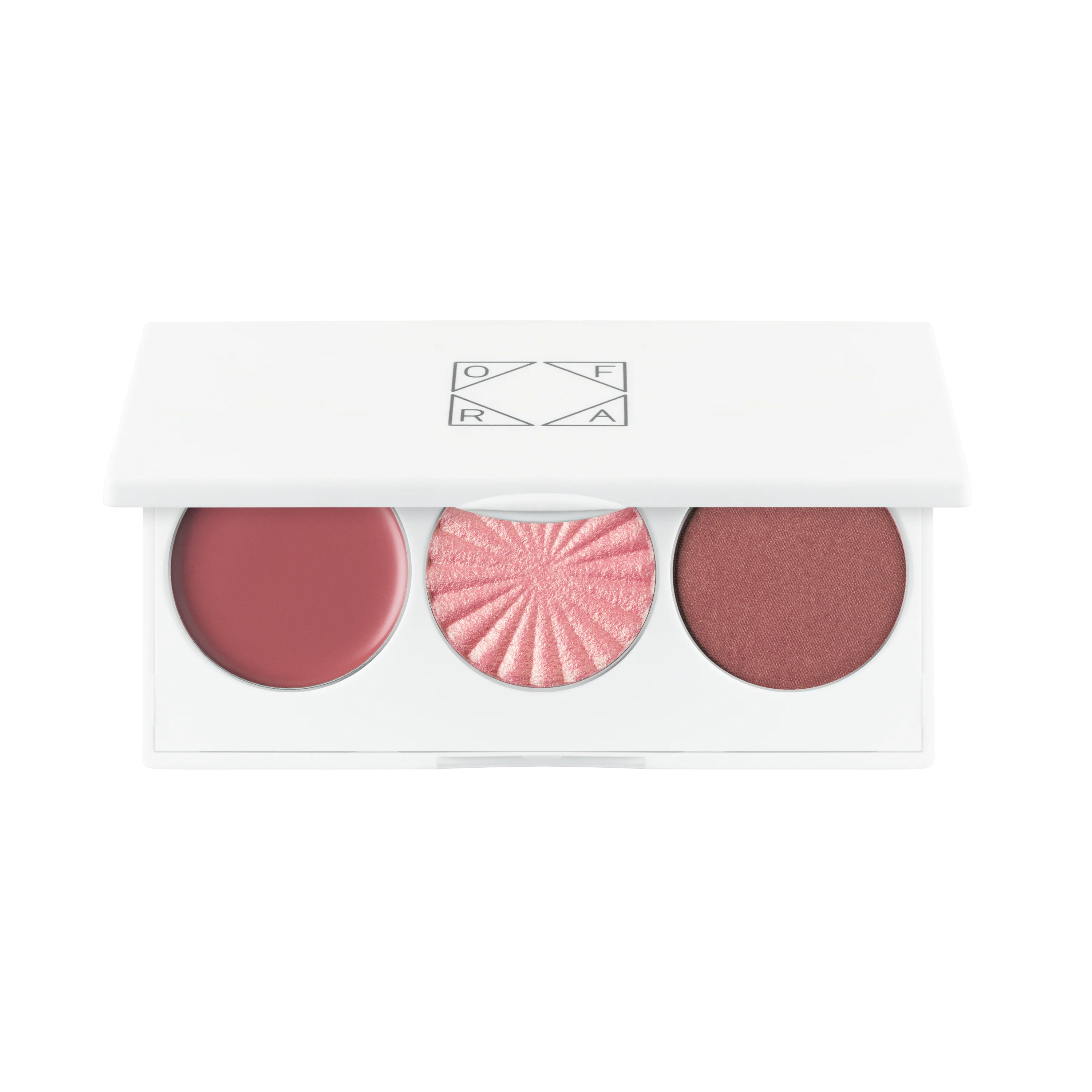 OFRA Midi Blush Palette Velvet Hues | Berry Cream, Blushlighter and Powder Trio | OFRA Cosmetics