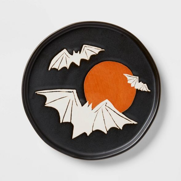 6&#34; Stoneware Bat and Moon Appetizer Plate - Threshold&#8482; | Target