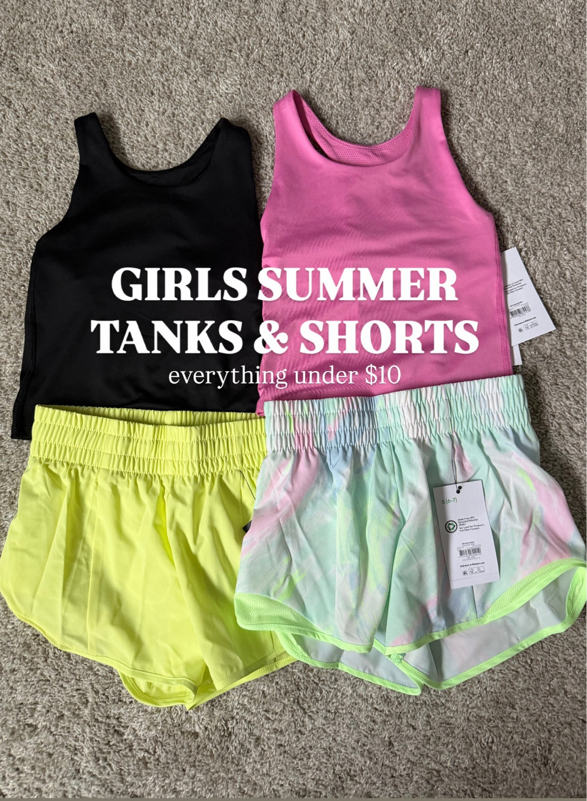 Summer tanks and shorts for my daughter from #walmart #girls #girlsootd #summerclothes #summeroutfits #walmartfinds #walmartclothes #girlsclothes #summertime