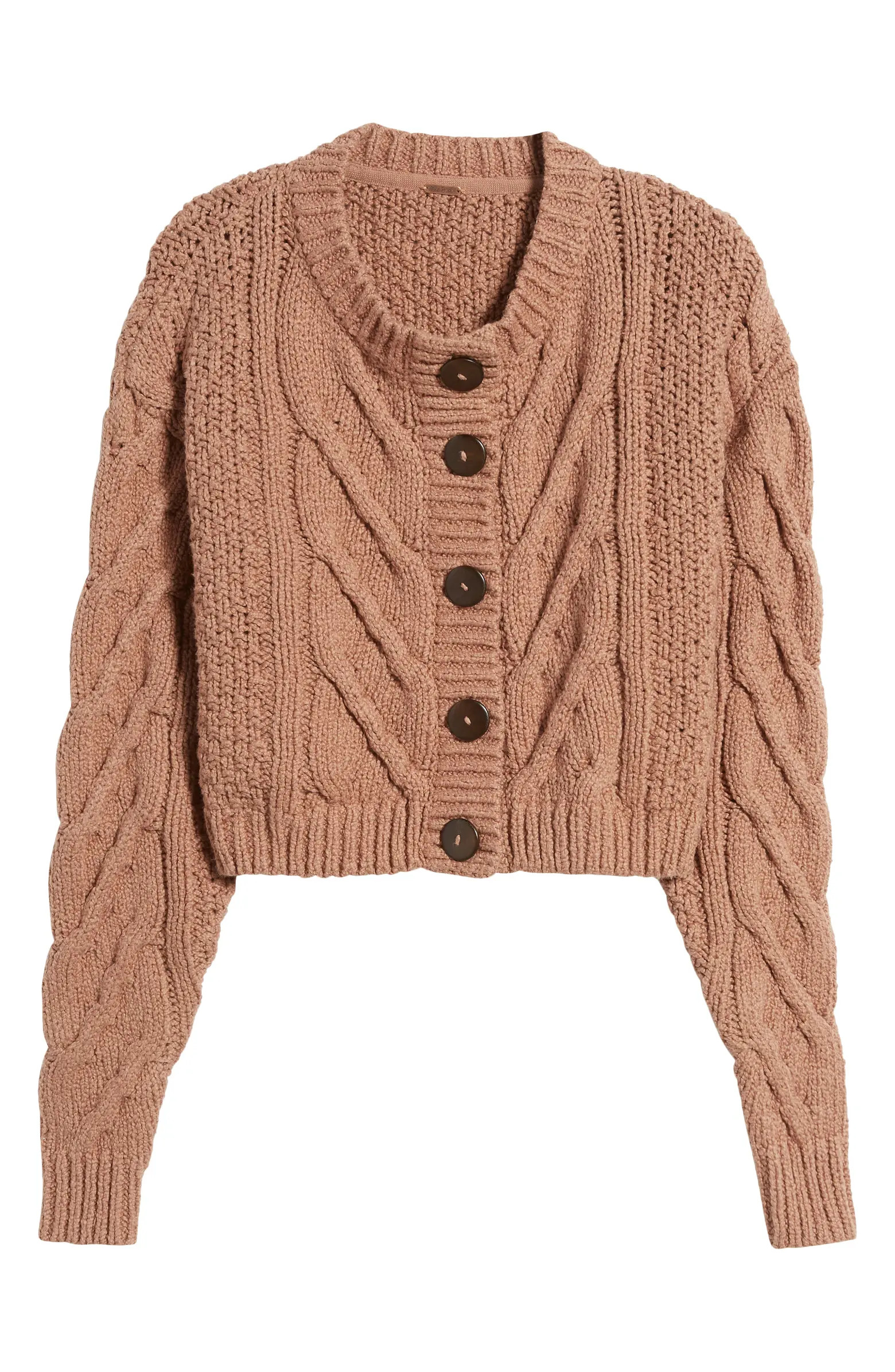 Free People Bonfire Cable Knit Cardigan | Nordstrom | Nordstrom