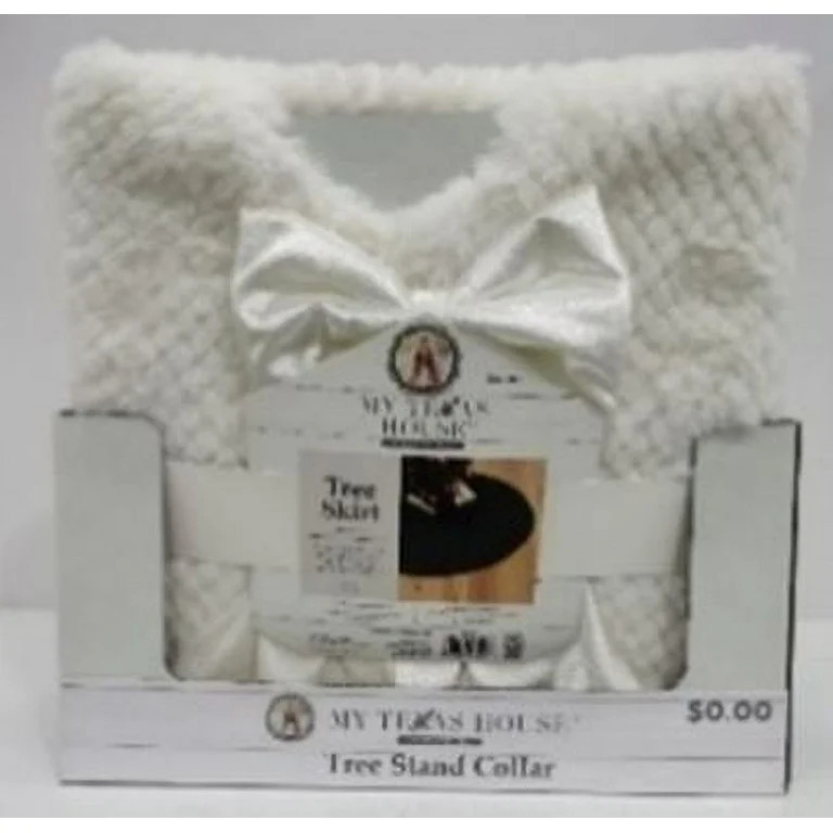 White Fur Christmas Tree Skirt, 56", by My Texas House | Walmart (US)