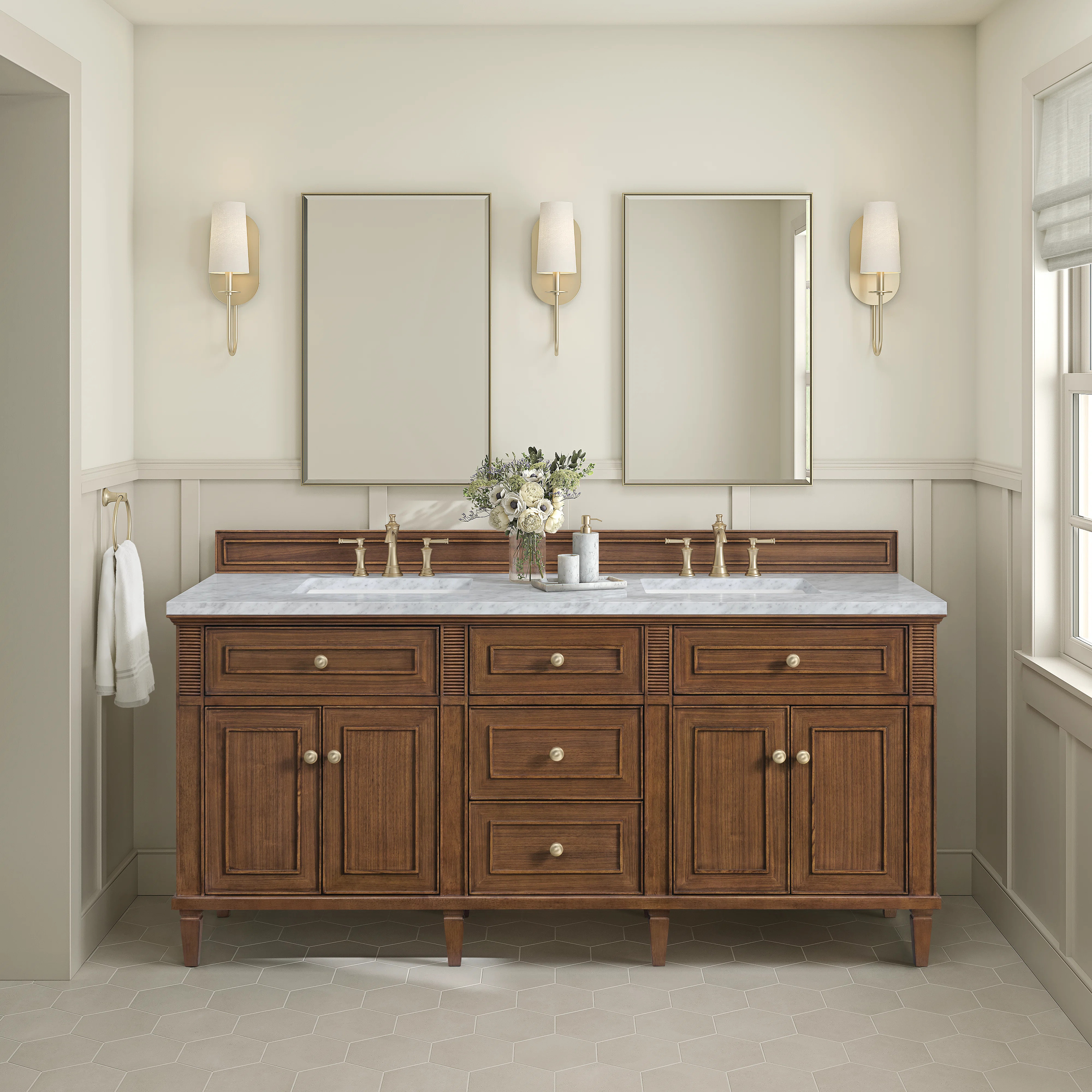 Lorelai 72'' Double Bathroom Vanity with Top | Wayfair North America
