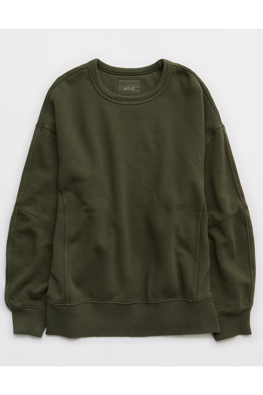 Aerie Go-To Sweatshirt Women's Military Green XXS | Aerie