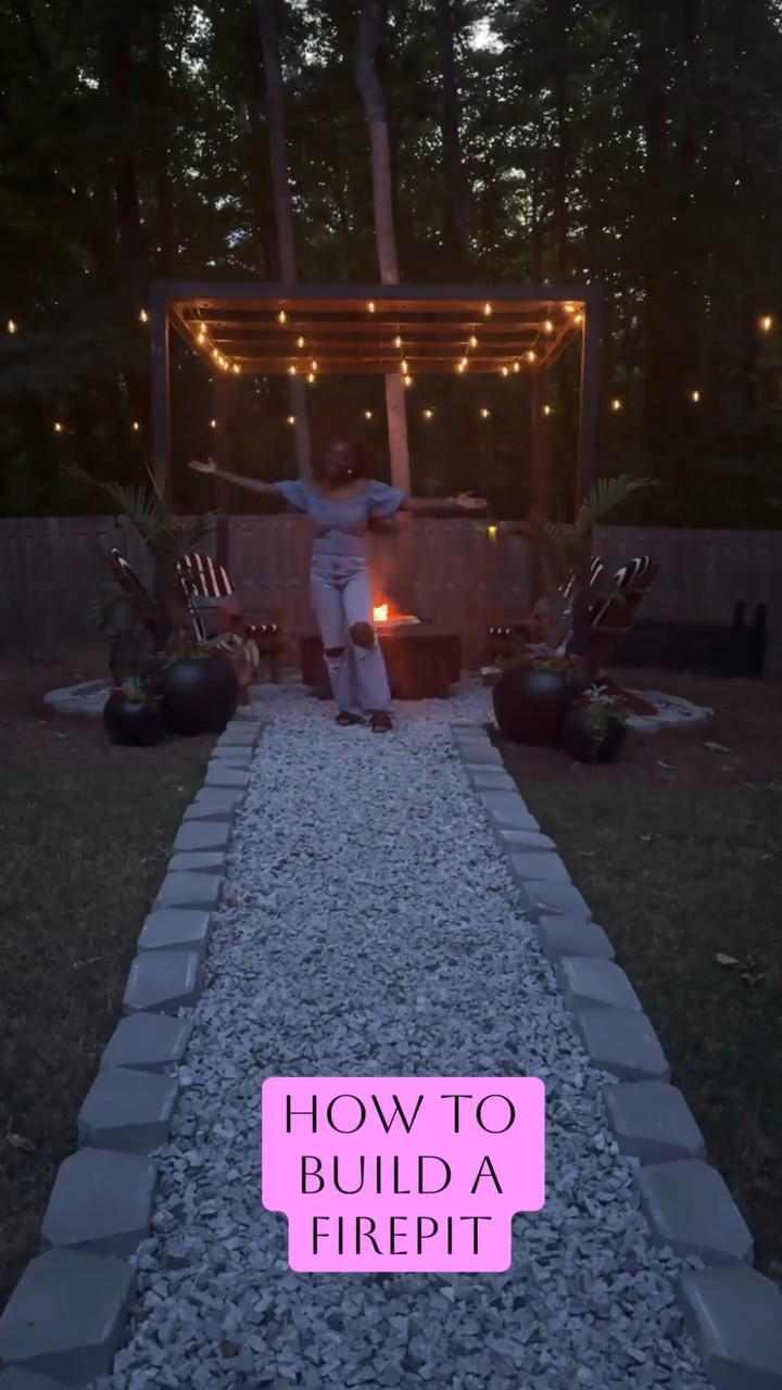 📍Save this post because its about time you stopped wishing and starting doing🙋🏿‍♀️EPISODE 2: Guide to Glow Up Backyard Edition. Here is a way to create the ultimate Firepit this season without breaking the bank or your back. You will sweat a little, but it’s good for you! Comment FIREPIT to have everything I used to pull this space together sent to you in your DM. 

Do you have a space in your yard for this?