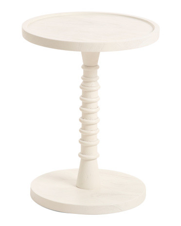 14x15 Solid Wood Threaded Accent Table | Marshalls