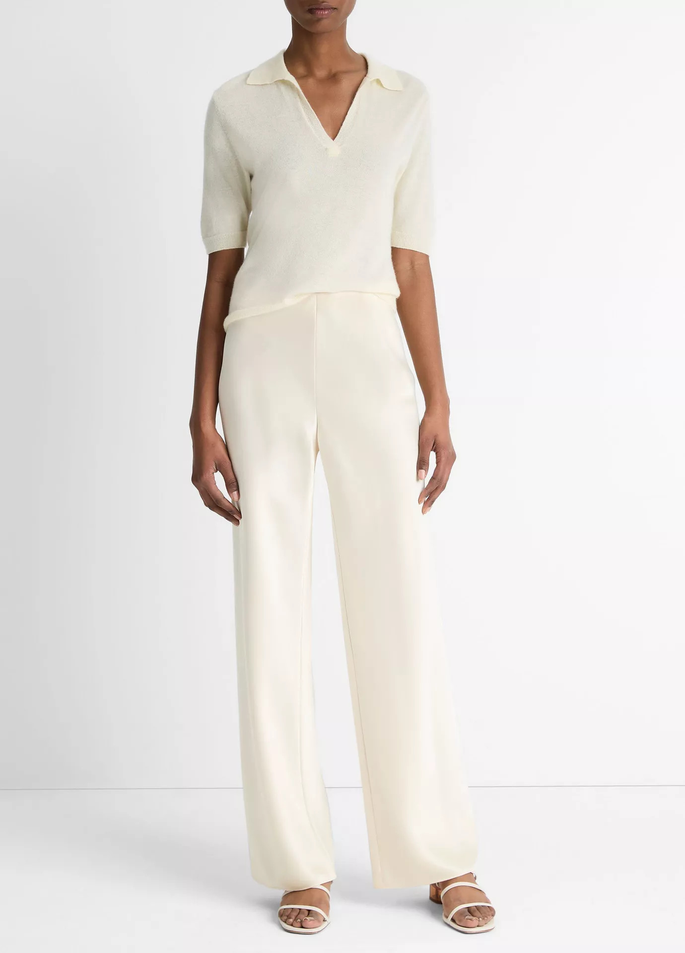 Colette High-Rise Fluid Satin Bias Pant | Vince LLC