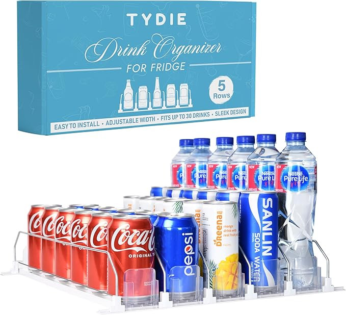 Drink Organizer For Fridge - Fridge Organizers Self Pushing Drink Dispenser, Drink Dispenser for ... | Amazon (US)