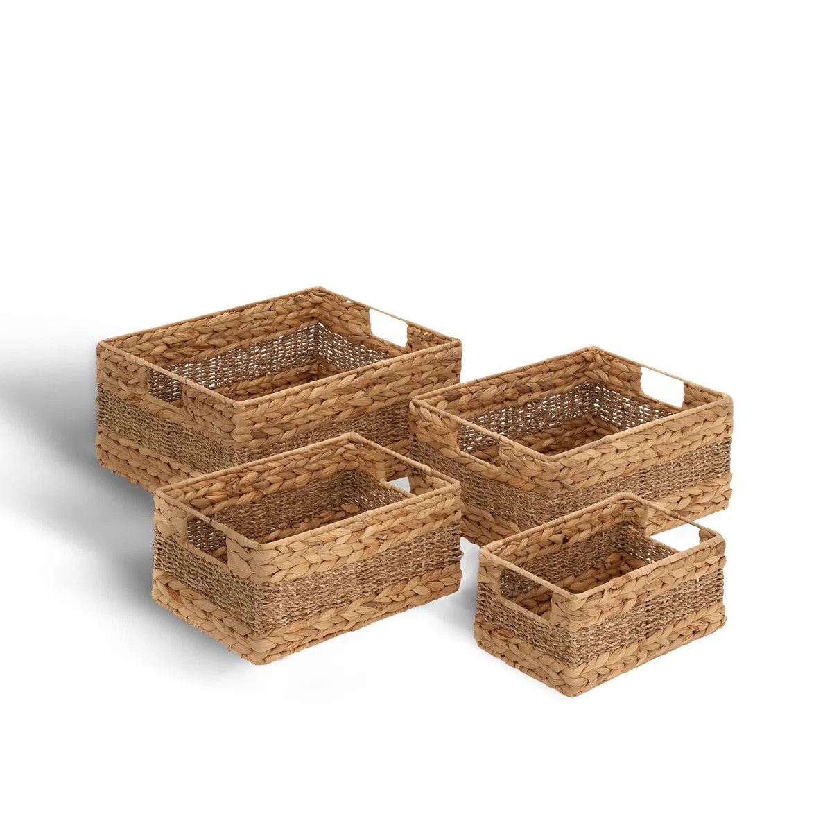 Tellara Seagrass Handmade 4-Piece Nesting Basket | Wayfair North America