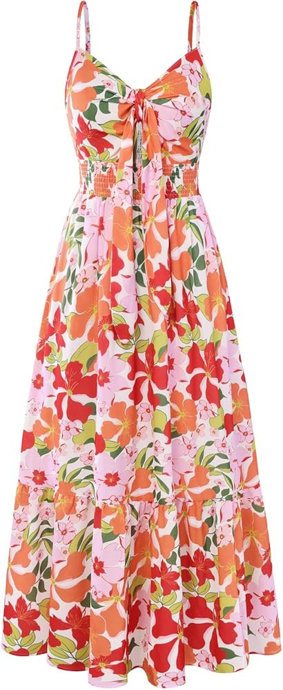 GRACE KARIN Womens Summer Floral Maxi Dresses 2026 Long Flowy Boho Dress Beach Vacation Sundresse... | Amazon (US)