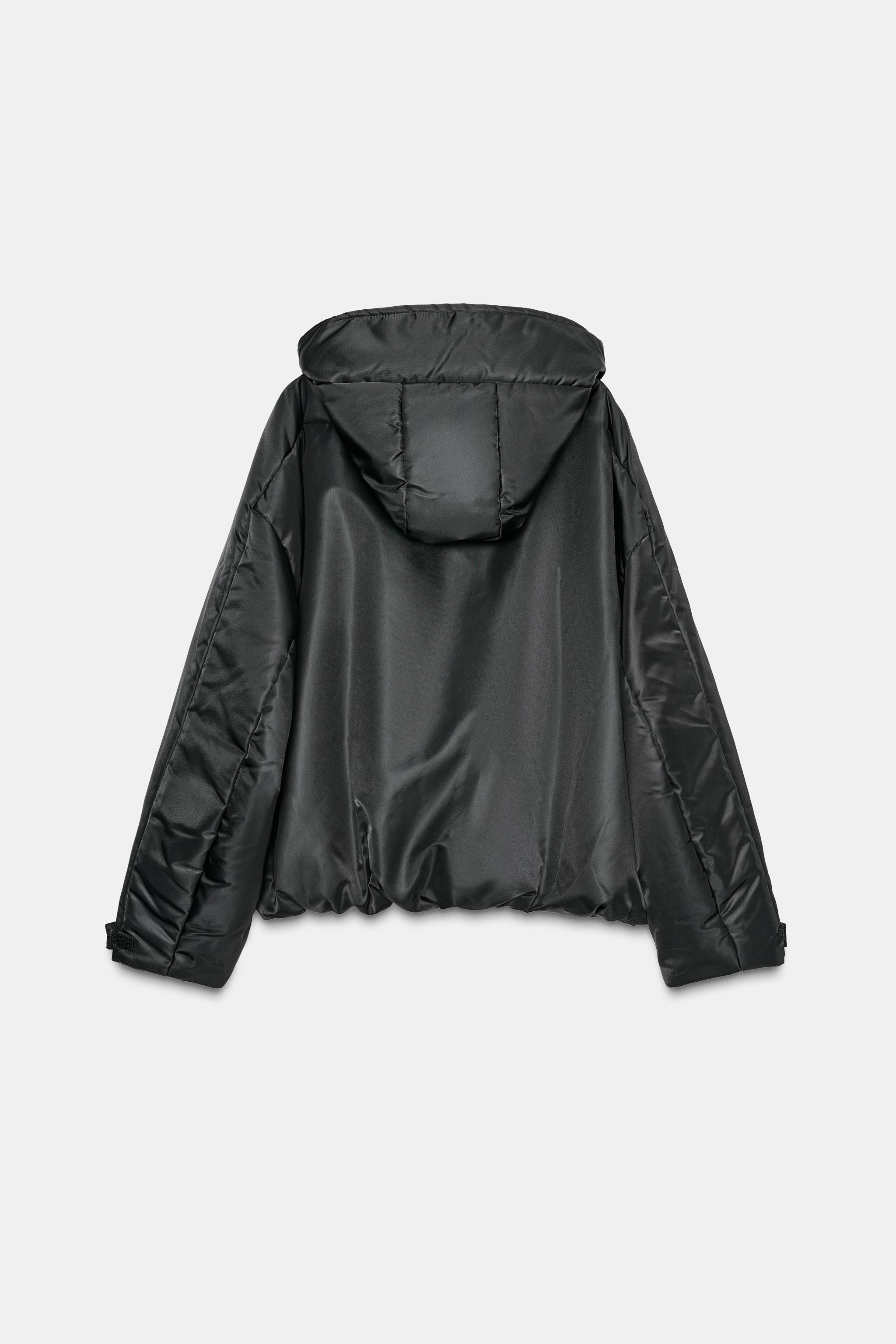 WATER-REPELLENT WINDPROOF PUFFER JACKET WITH HOODIE | Zara AU
