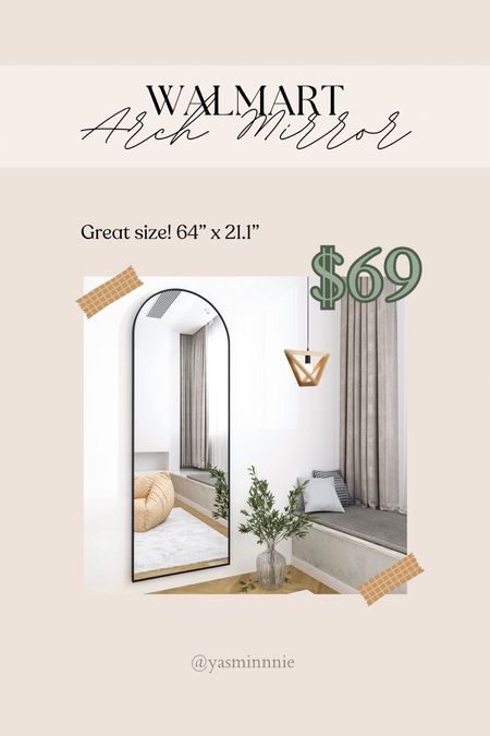 On sale! 

Arch mirror, Walmart, mirrors, affordable, sale alert, gold, black, modern, wall hung, standing 

#LTKhome #LTKunder100 #LTKsalealert