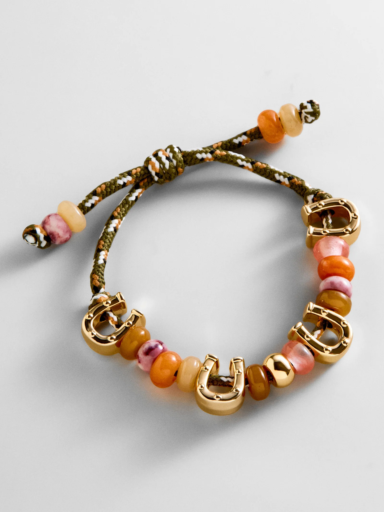 Happy Here Beaded Bracelet - Horseshoe | BaubleBar