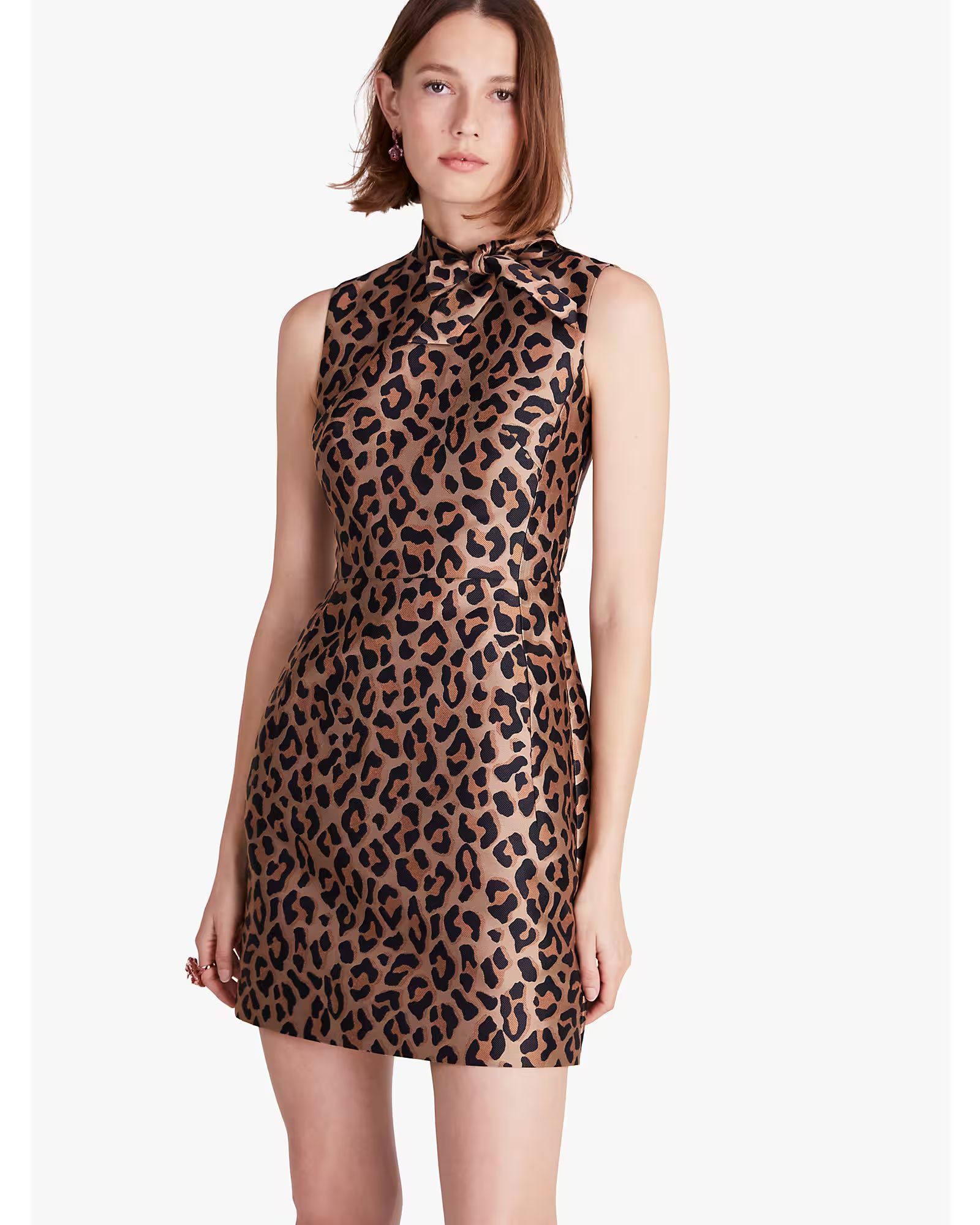 Leopard Jacquard Knott Dress | Kate Spade (US)