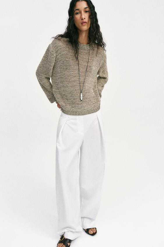 METALLIC THREAD KNIT JUMPER | Zara US