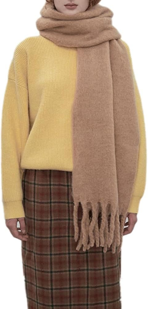Women Chunky Scarf, Soft Warm Winter Scarf for Cold Weather, Christmas Blanket Scarves Pashmina S... | Amazon (US)