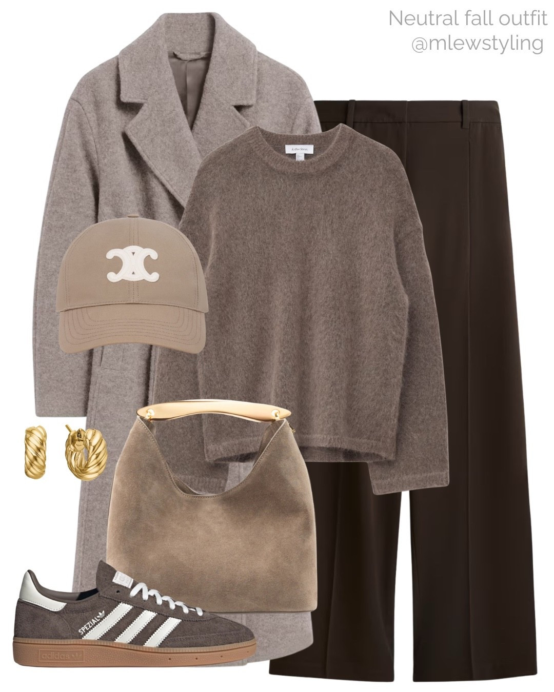 Neutral fall outfit with a mohair sweater 🤎🐻

Tags: tie belt wool coat, Elleme suede bag, adidas Spezial sneakers, new in H&M brown trouser pants, Celine baseball cap, & other stories knit, autumn outfit, chic everyday look 

#LTKSeasonal #LTKShoeCrush #LTKItBag