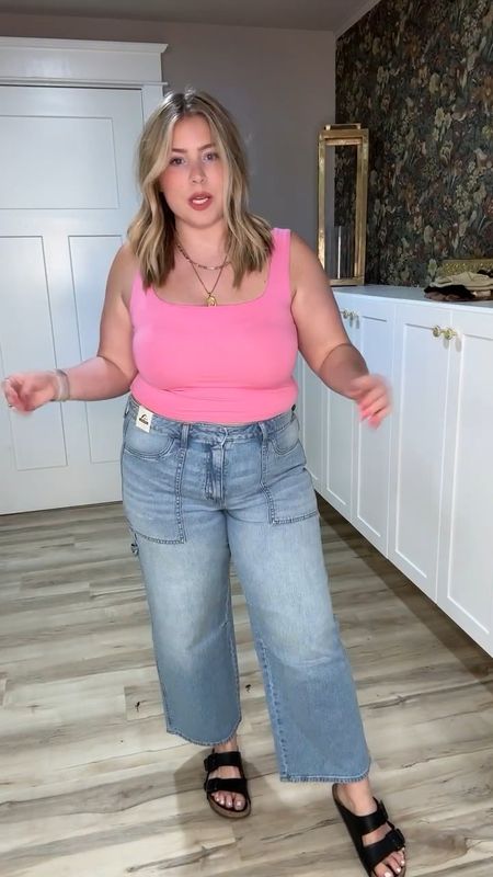 Amazon midsize summer outfit - linked similar styles below!💖 

Amazon fashion / Amazon outfit idea / casual outfit inspo / everyday outfit / mom on the go / casual fashion / running errands outfit / midsize fashion / mom jeans / tank tops / bodysuits / black sandals / summer sandals / summer outfit / summer styles 

#LTKFindsUnder50 #LTKStyleTip #LTKMidsize