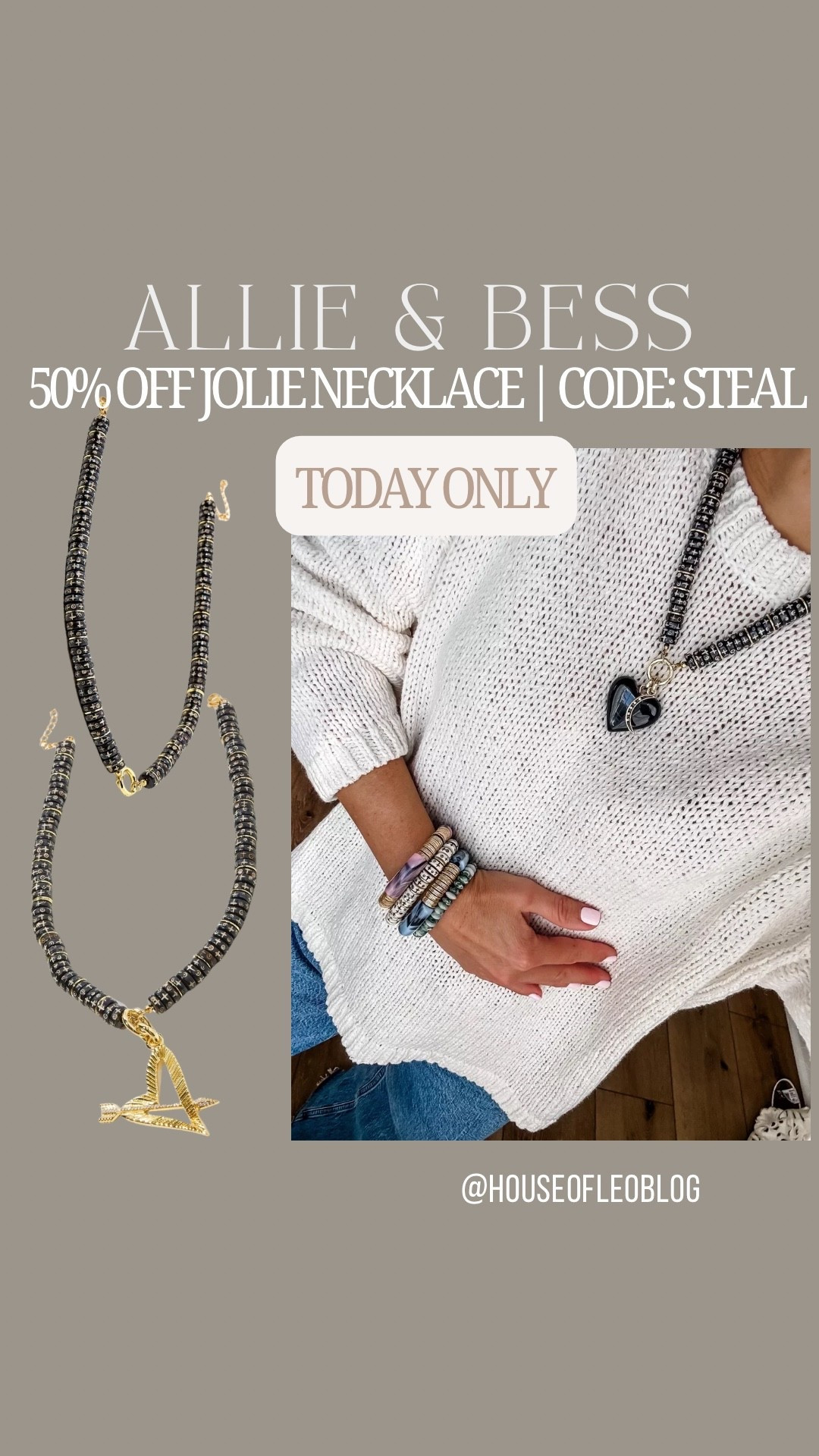 Necklace 50% off today only. Code STEAL

#LTKSaleAlert #LTKOver40