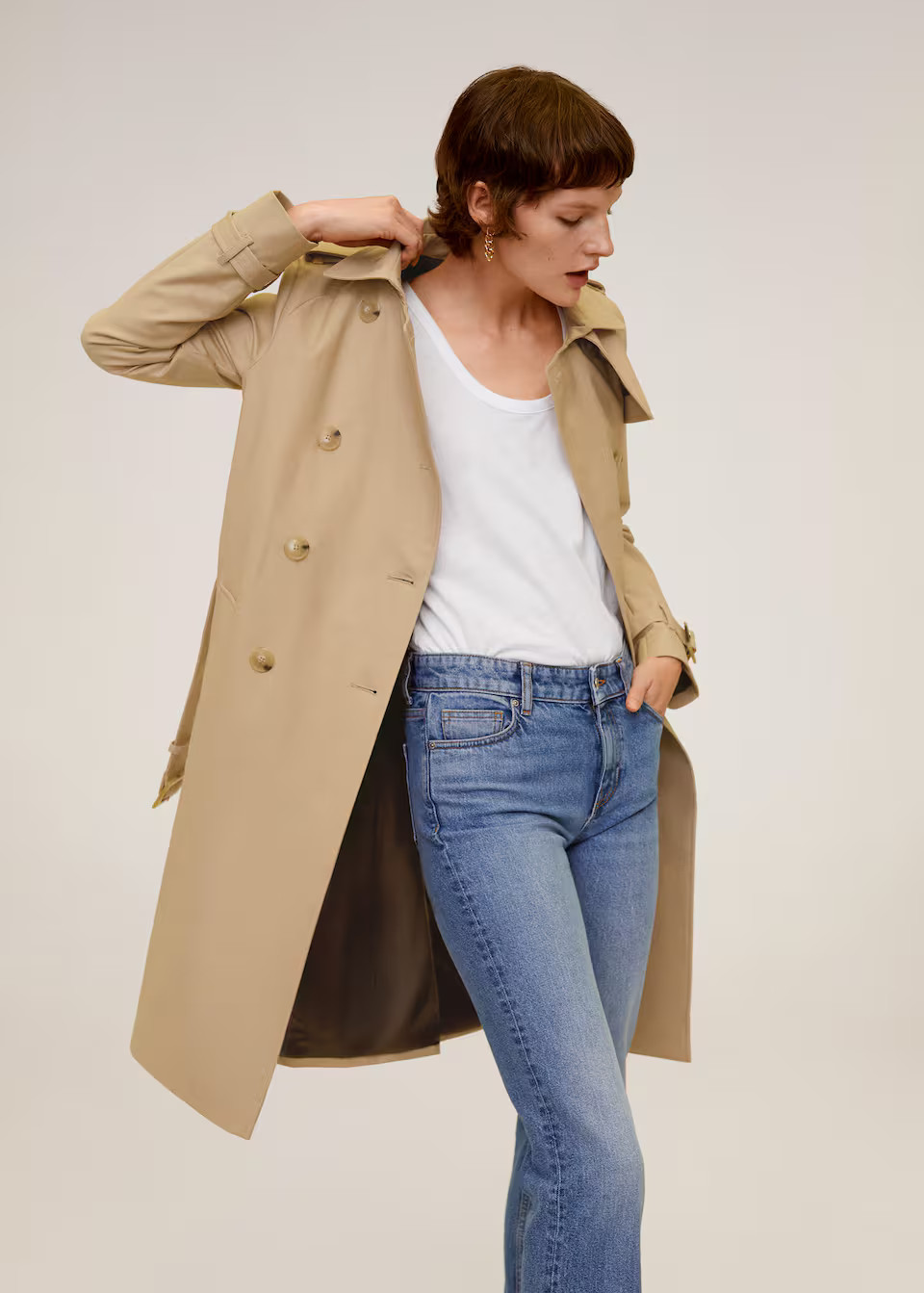 Classic cotton trench coat | MANGO (US)