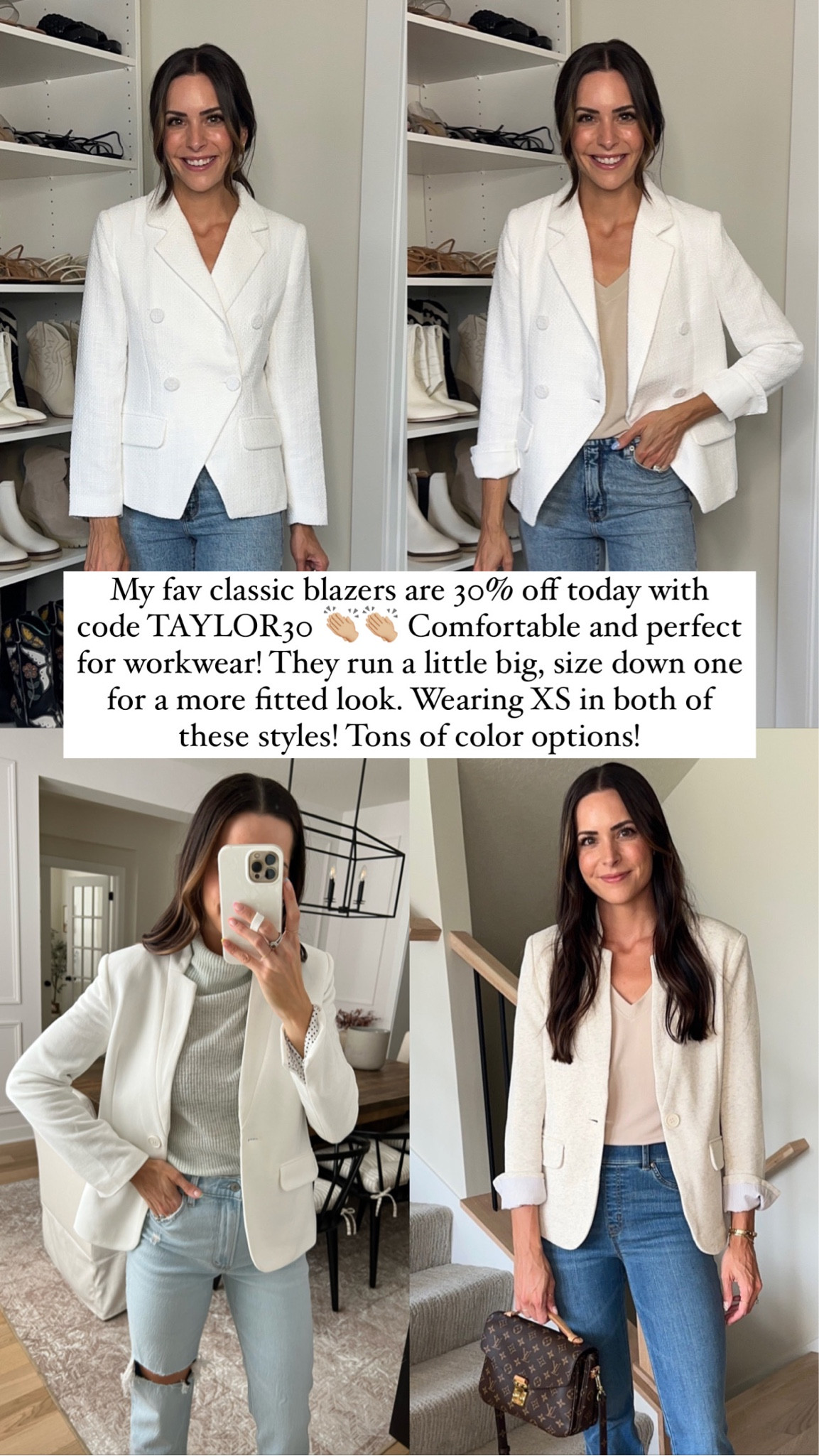 Gibsonlook blazers are 30% off today through Monday!! Code Taylor30  

I sized down to XS in both styles 

#LTKsalealert #LTKworkwear #LTKfindsunder100