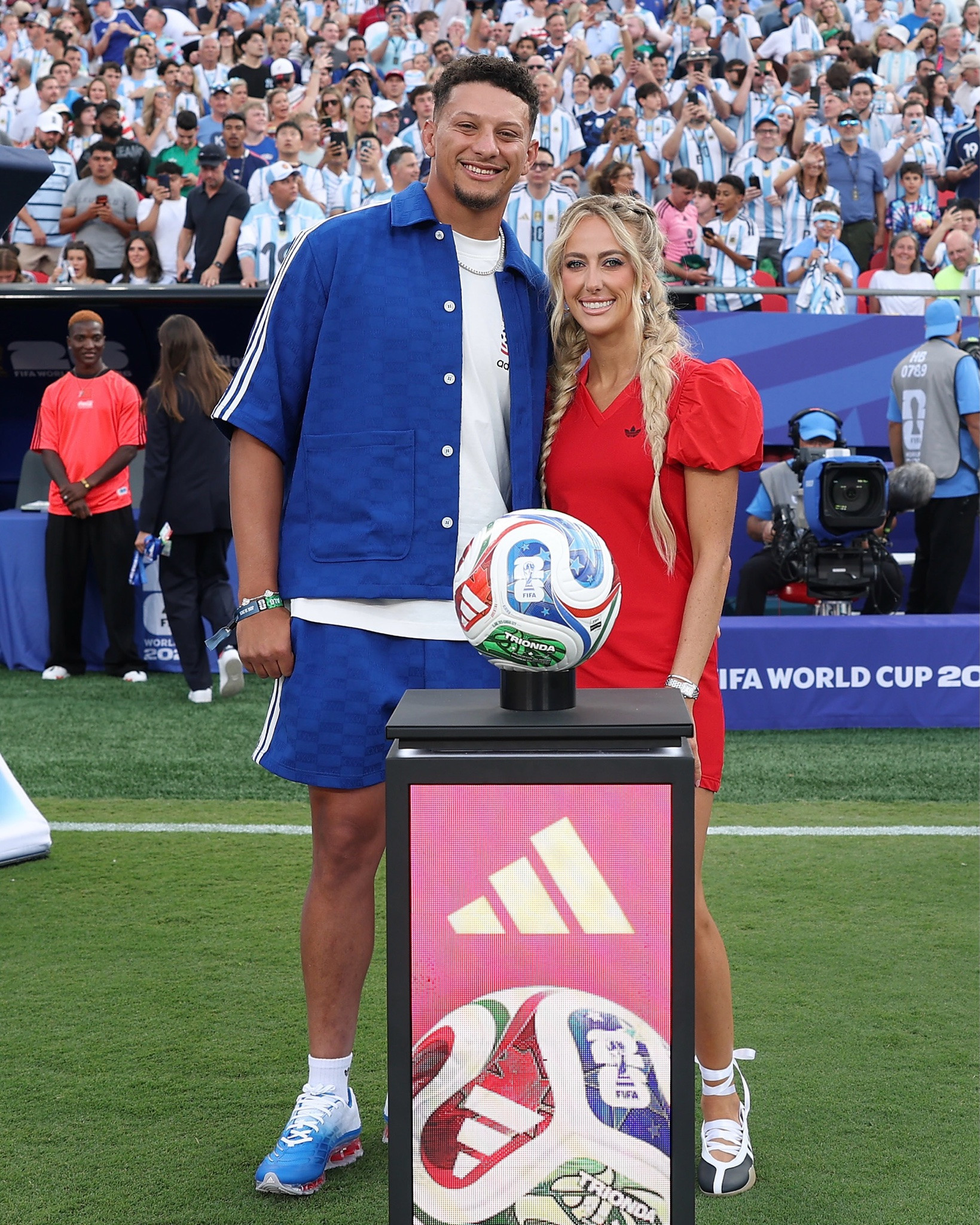 Kicking off FIFA World Cup in KC with @adidasfootball ⚽️❤️

My @adidas red balloon sleeve mini dress is currently 30% off! Patrick’s look is also linked and his sneakers are on sale as well!

#LTKootd #LTKSaleAlert #LTKMens
