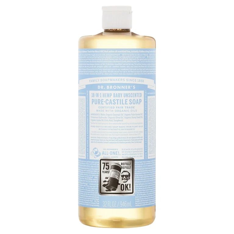 Dr. Bronner's Pure-Castile Liquid Soap – Baby – 32 oz | Walmart (US)