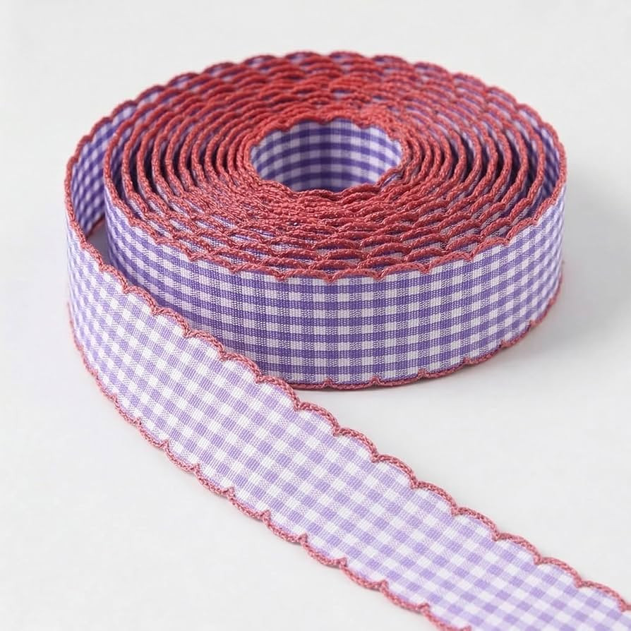 Ribbon Bow Ribbons for Holiday Birthday Accessory, Spring Floral Edge Ribbons for Bow Making, Pur... | Amazon (US)