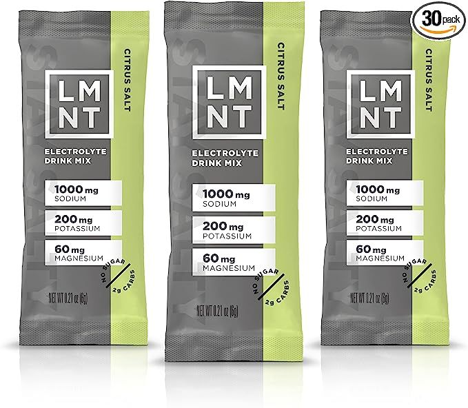 LMNT Zero-Sugar Electrolytes - Citrus Salt - Hydration Powder Packets | No Artificial Ingredients... | Amazon (US)