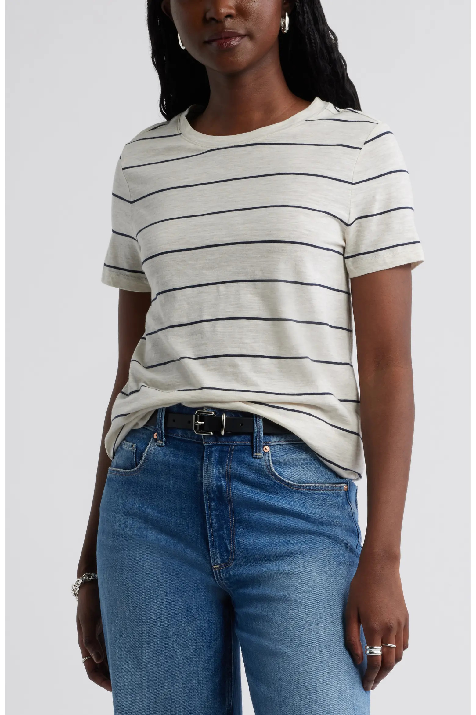 Cotton Blend Crewneck T-Shirt (Women) | Nordstrom | Nordstrom