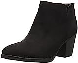 Brinley Co. Womens High Heeled Round Toe Chunky Heel Ankle Booties Black, 11 Regular US | Amazon (US)