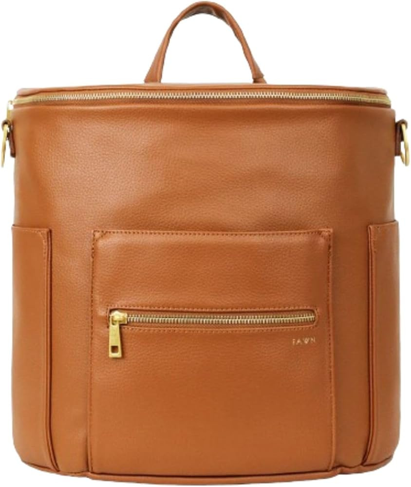 FAWN DESIGN The Original Diaper Bag, Faux Leather Diaper Bag Backpack, Vegan Leather, Large Capac... | Amazon (US)