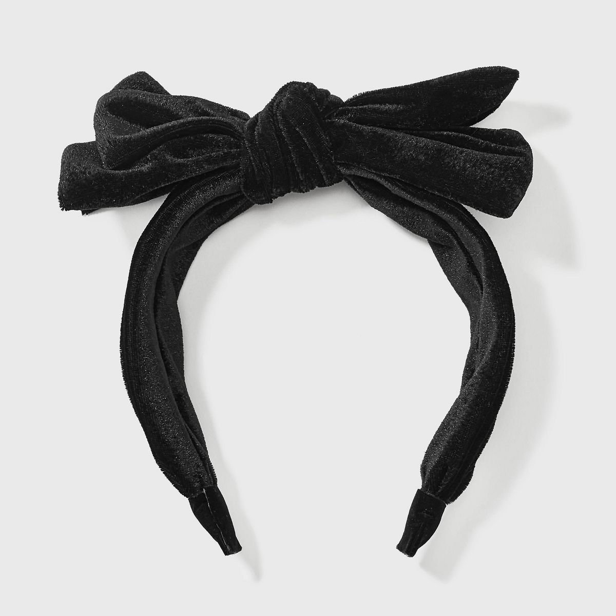 Wide Velvet Bow Headband - A New Day™ Black | Target