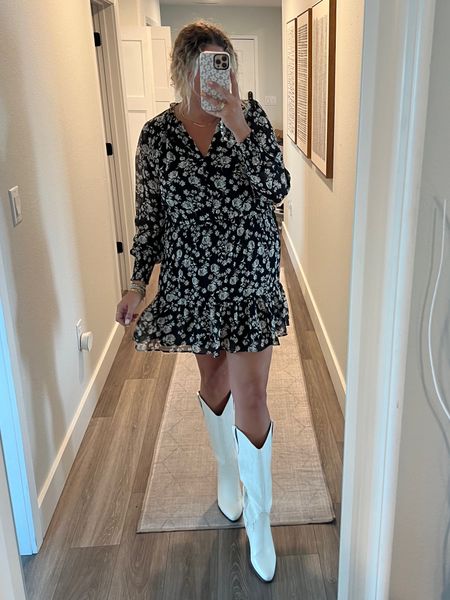 Such a cute dress. Perfect for Nashville or a country concert outfit! The boots can be worn with so many outfits too. 



#LTKshoecrush #LTKxNSale #LTKsalealert