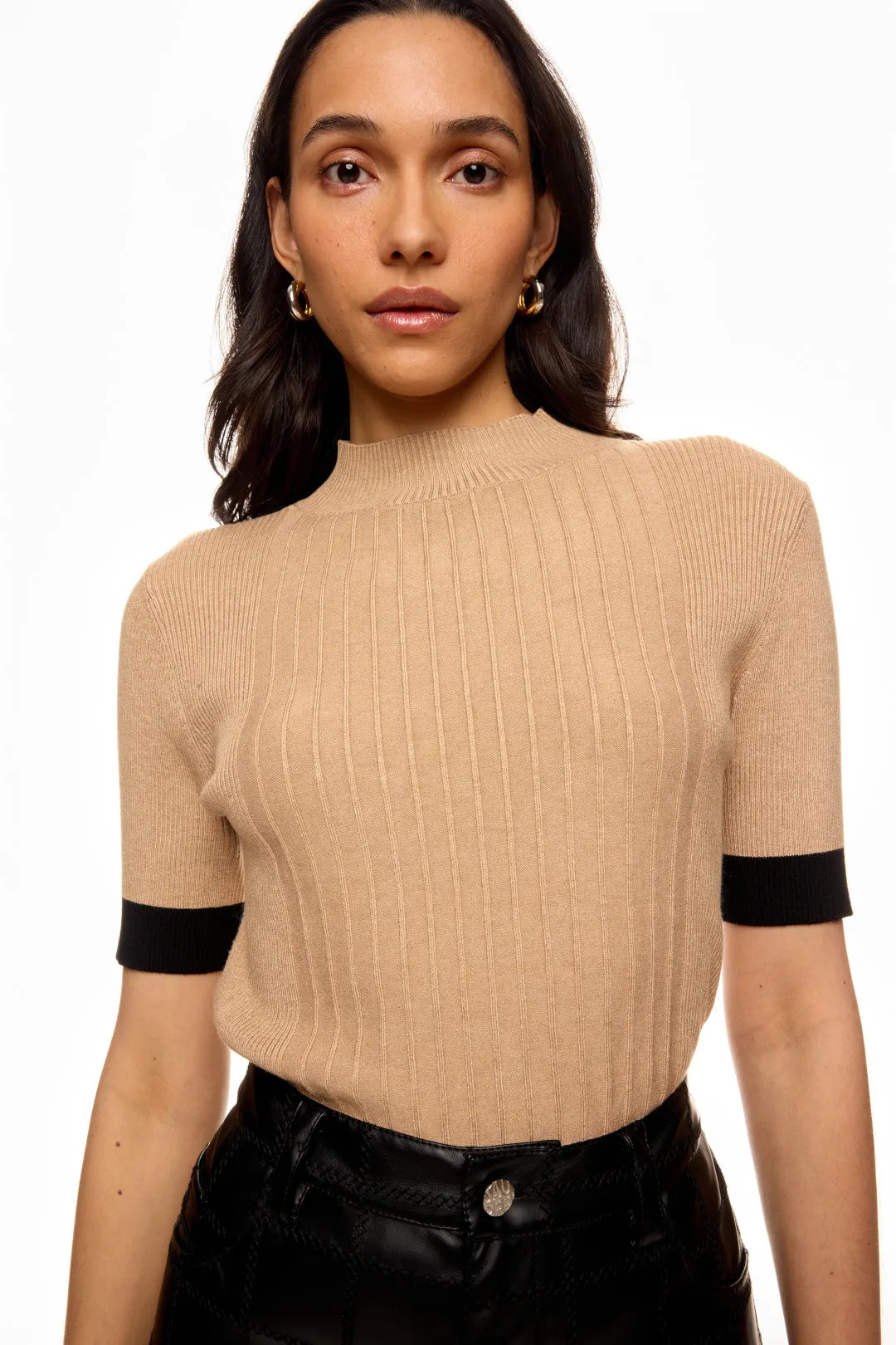 Contrast Ribbed Sweater | Rent the Runway
