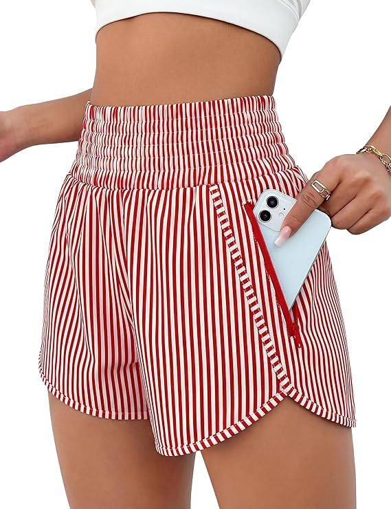 BMJL Women's Athletic Shorts High Waisted Running Short Pocket 2.5" Sporty Shorts Gym Workout Sho... | Amazon (US)