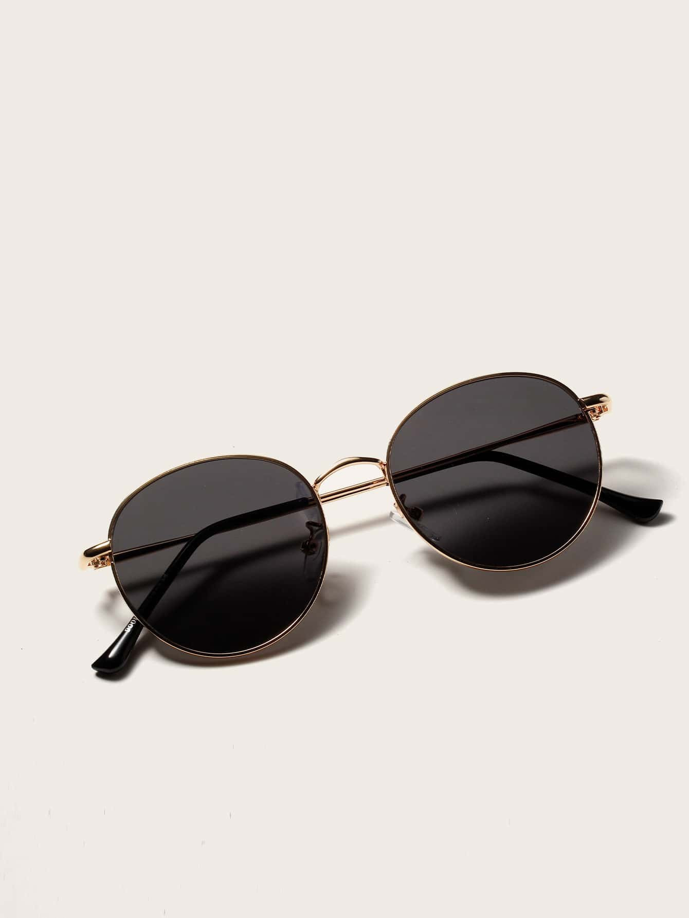 Metal Frame Sunglasses With Case | SHEIN