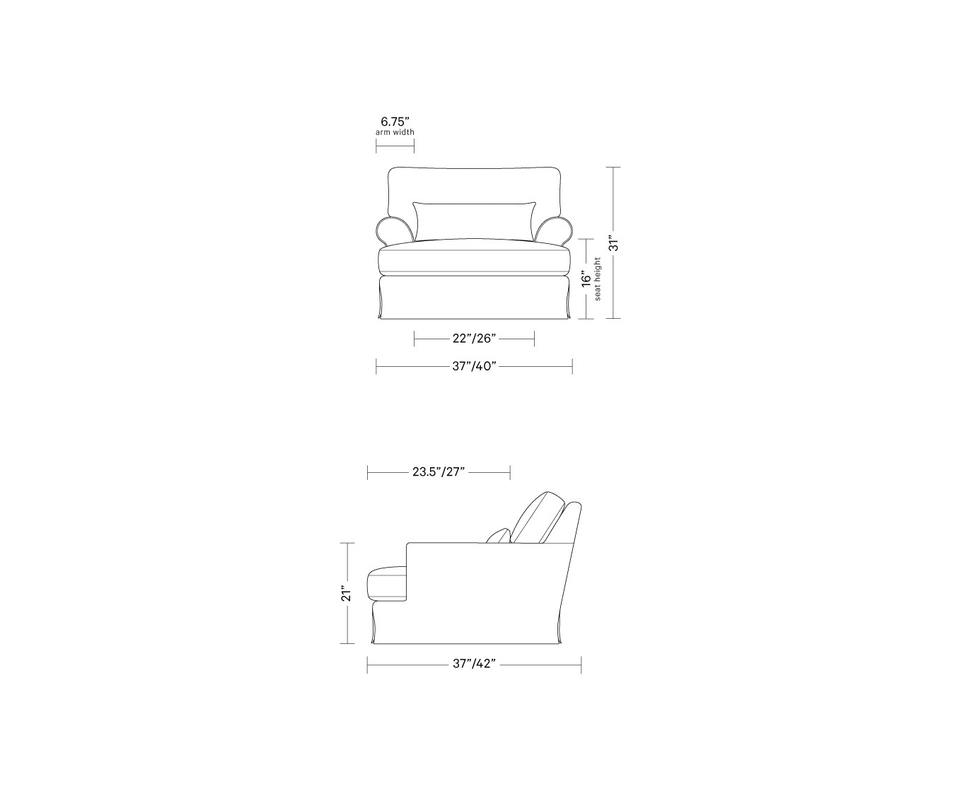 Maxwell Slipcovered Accent Chair | Interior Define