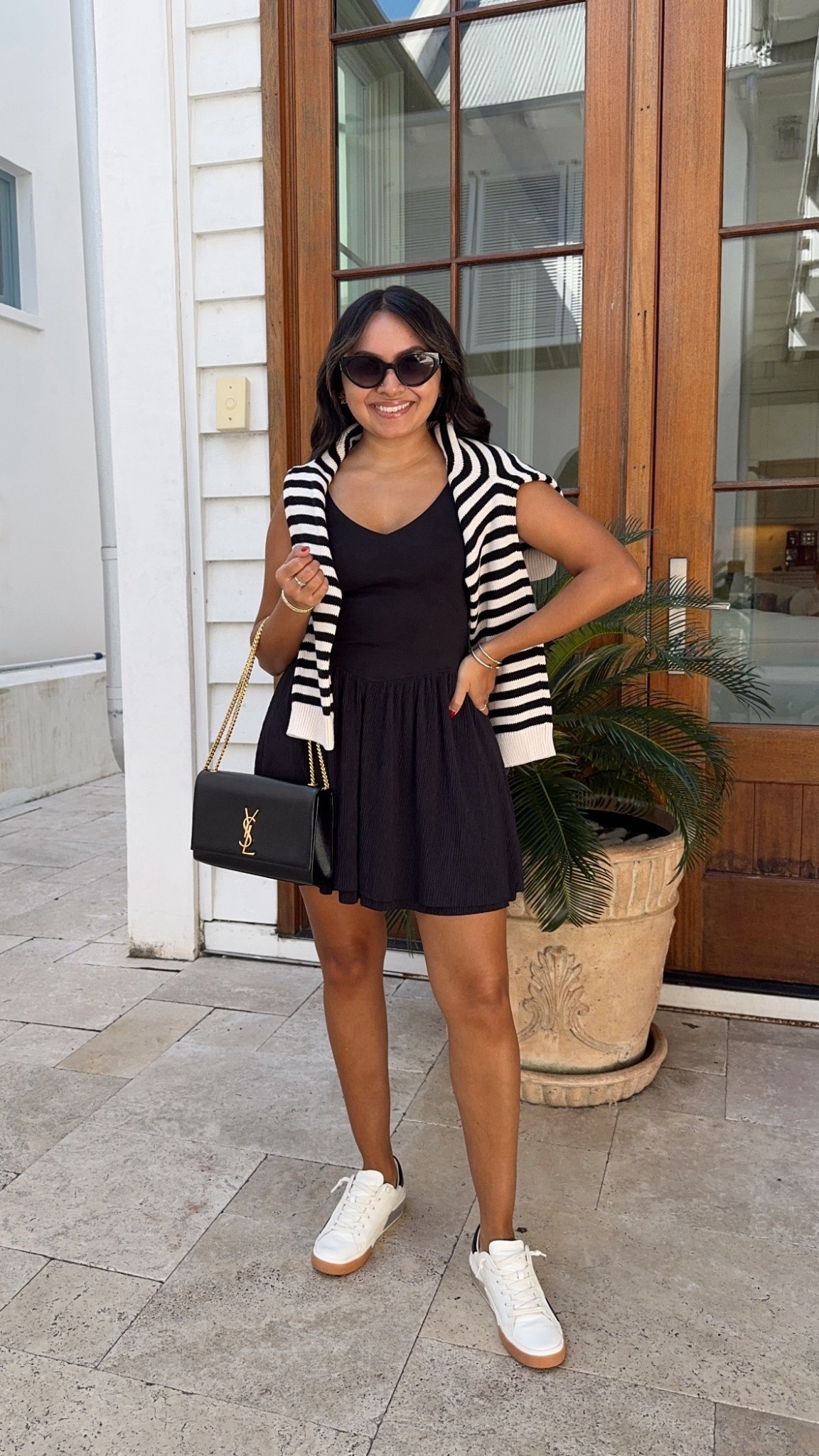 Athletic dress with shorts size xs TTS 
Black stripe cardigan size xs TTS 
Sneakers size 6 TTS

Outfit I wore to the farmers market and shopping!

#LTKTravel #LTKPetite #LTKStyleTip