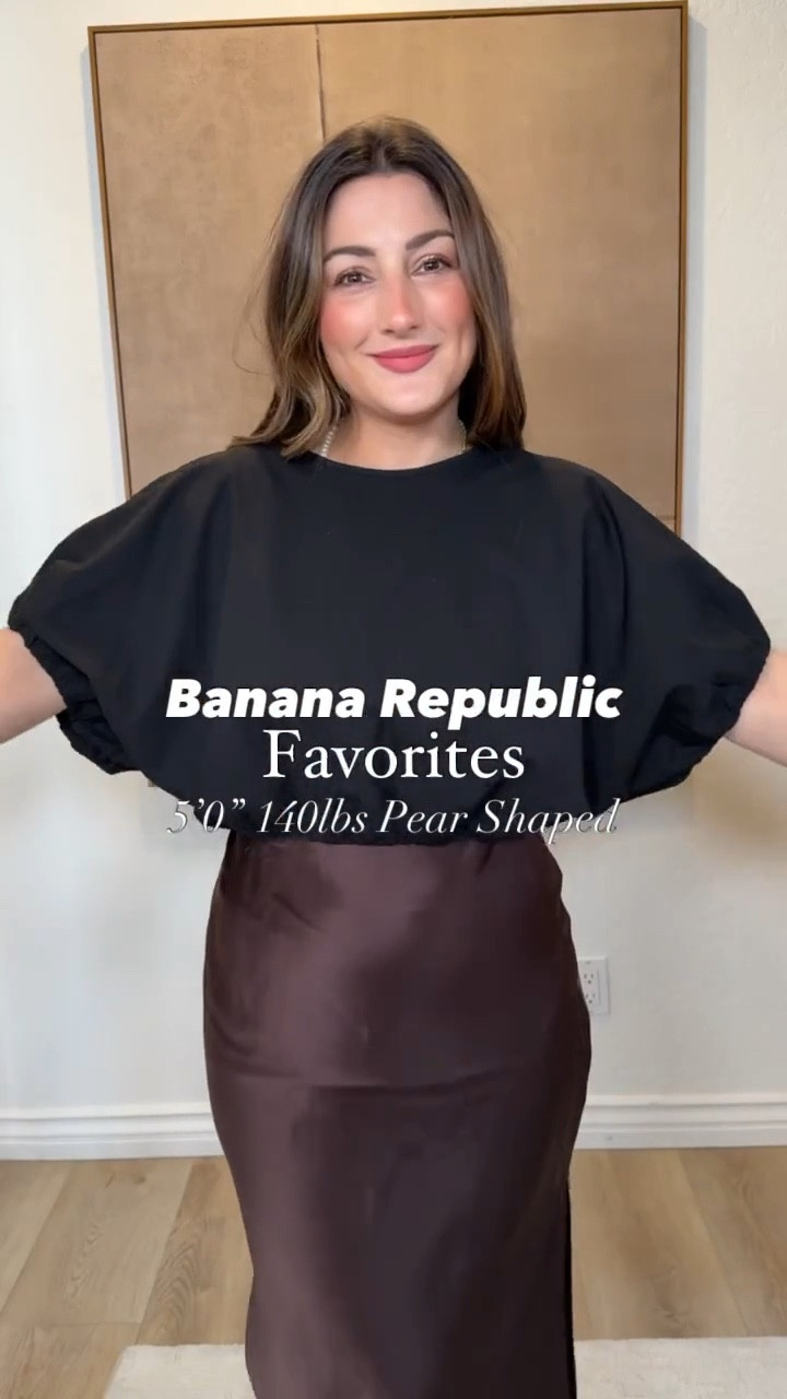 Banana Republic finds! 

Bubble top size small
Exact skirt sold out but I linked similar! 

Cardigan size small (could have sized up to a medium if buttoned) Top size small 
Pants size 4 petite 
- Exact color sold out but available in cream and I linked similar! 

Jewelry use code MIMI15 

5'0" 145lbs 

Petite pants 
Linen pants 
Spring outfit

#LTKFindsUnder100 #LTKStyleTip #LTKPetite