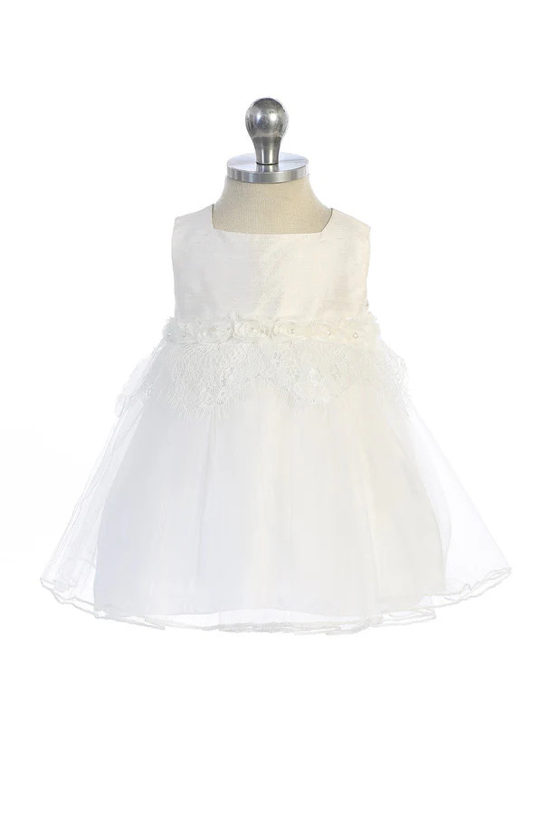 Silk Pearl Lace Baby Dress | Kid's Dream