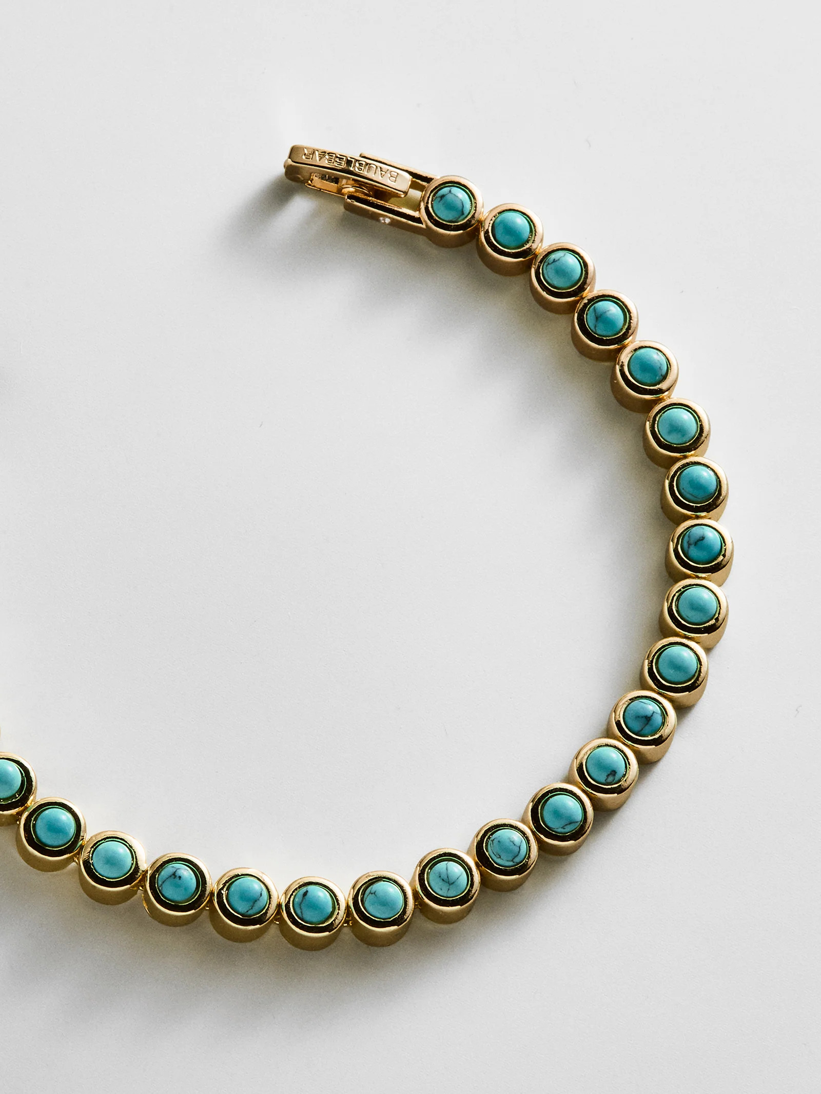 Nina Semi-Precious Bracelet - Gold/Turquoise | BaubleBar