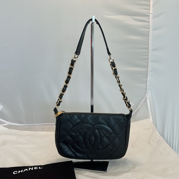 CHANEL Caviar Timeless Pochette | Poshmark